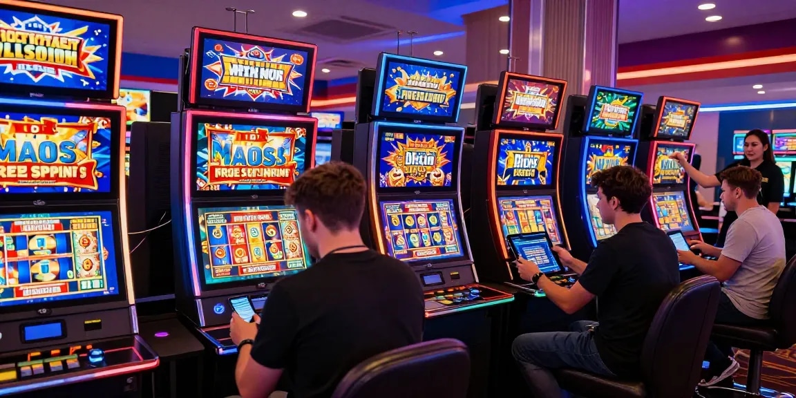 Players enjoying free spins on registration uk at a vibrant online casino.