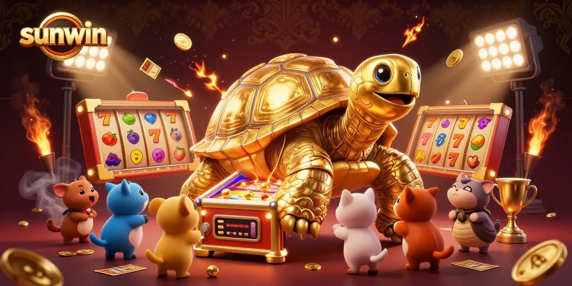 Sunwin offers exciting gameplay with a golden tortoise pinball machine and dynamic slot elements.