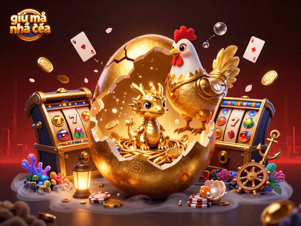 Engage with giải mã nhà cái while exploring a vibrant dragon-themed casino illustration.