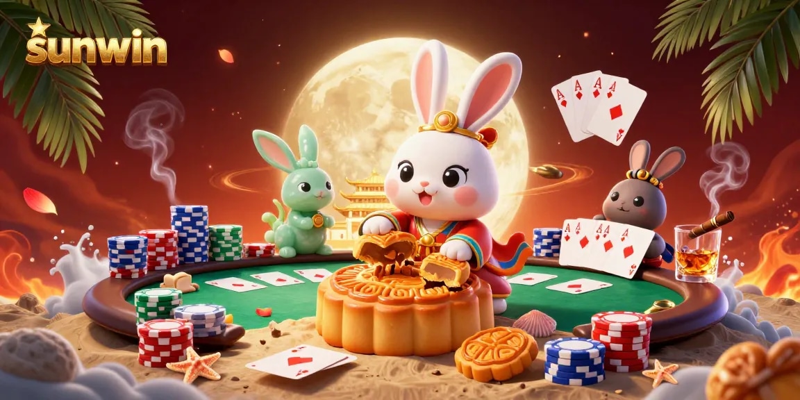 Engage with the sunwin casino atmosphere on the moon with poker and folklore characters.