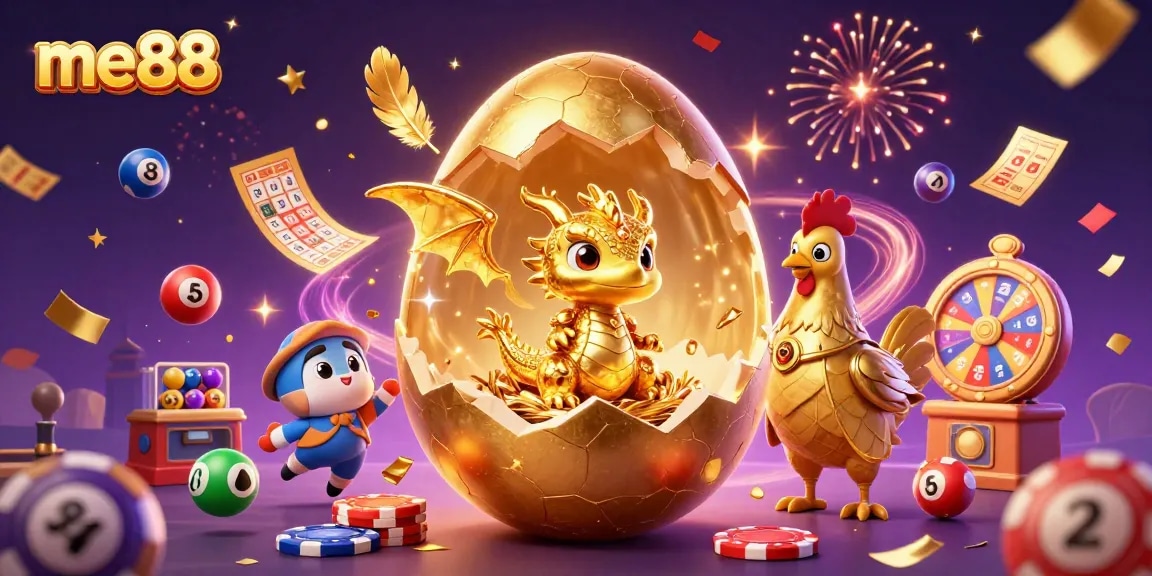 Join the excitement of me88 with a golden dragon and rich casino elements in a dynamic scene!