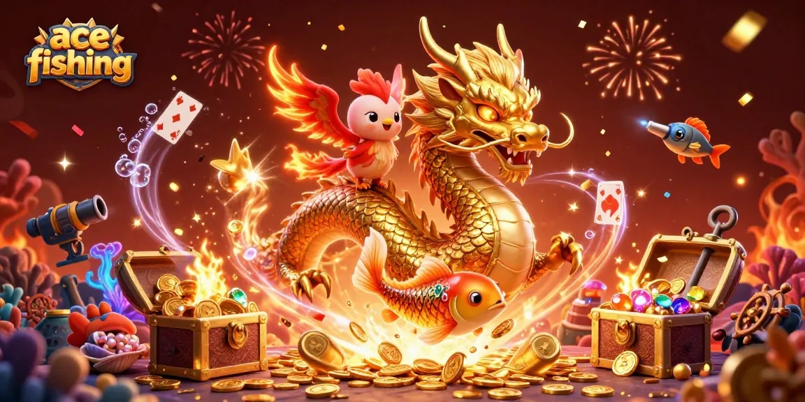 Engage in ace fishing to win treasures while iconic sea creatures and explosive elements surround you.