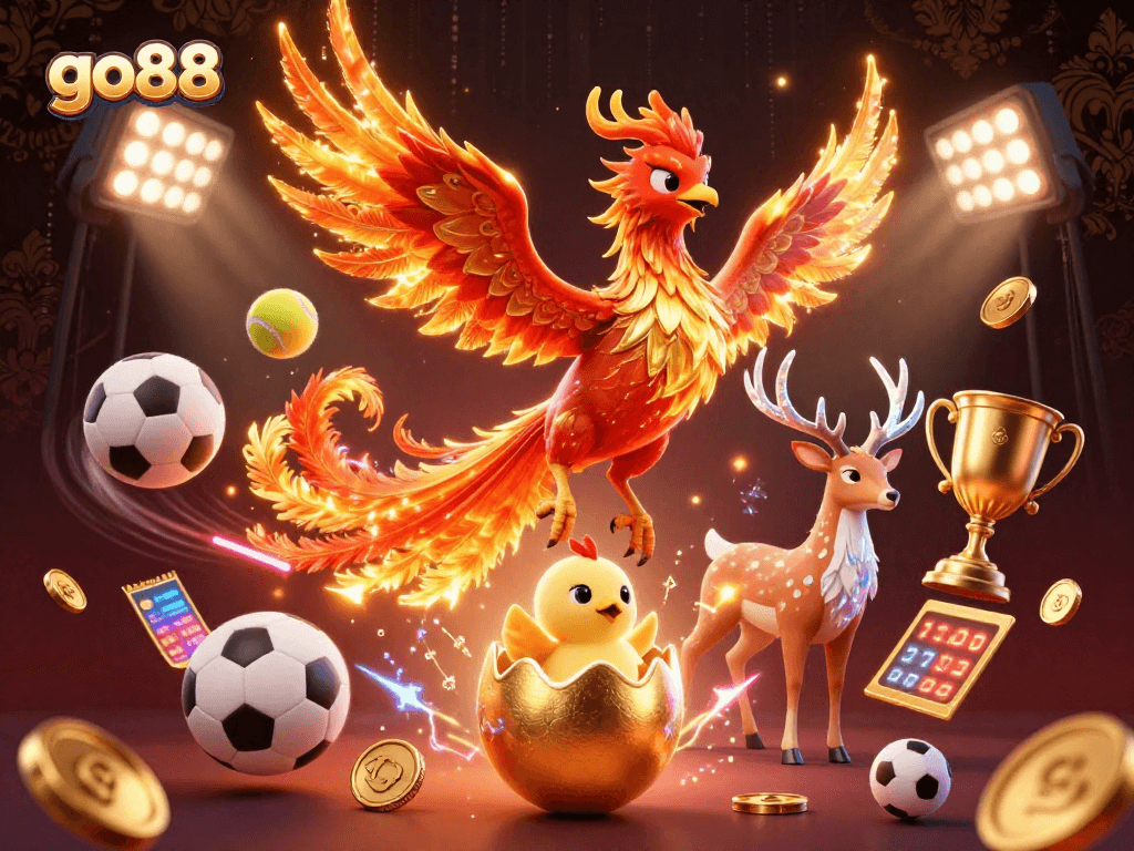 Experience the thrilling action at go88 with dynamic sports elements and vibrant characters.