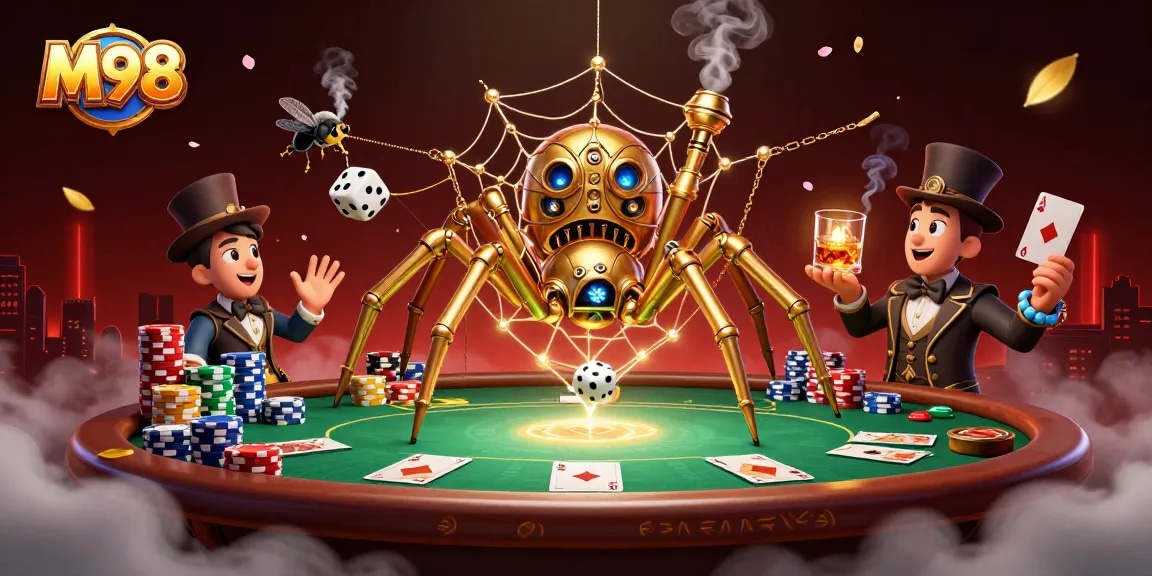 Engage in the thrilling world of M98, with steampunk charm and vibrant casino elements.