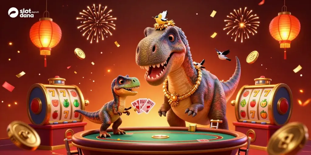 Experience thrilling action at the casino with the exciting slot deposit dana scene featuring whimsical characters.
