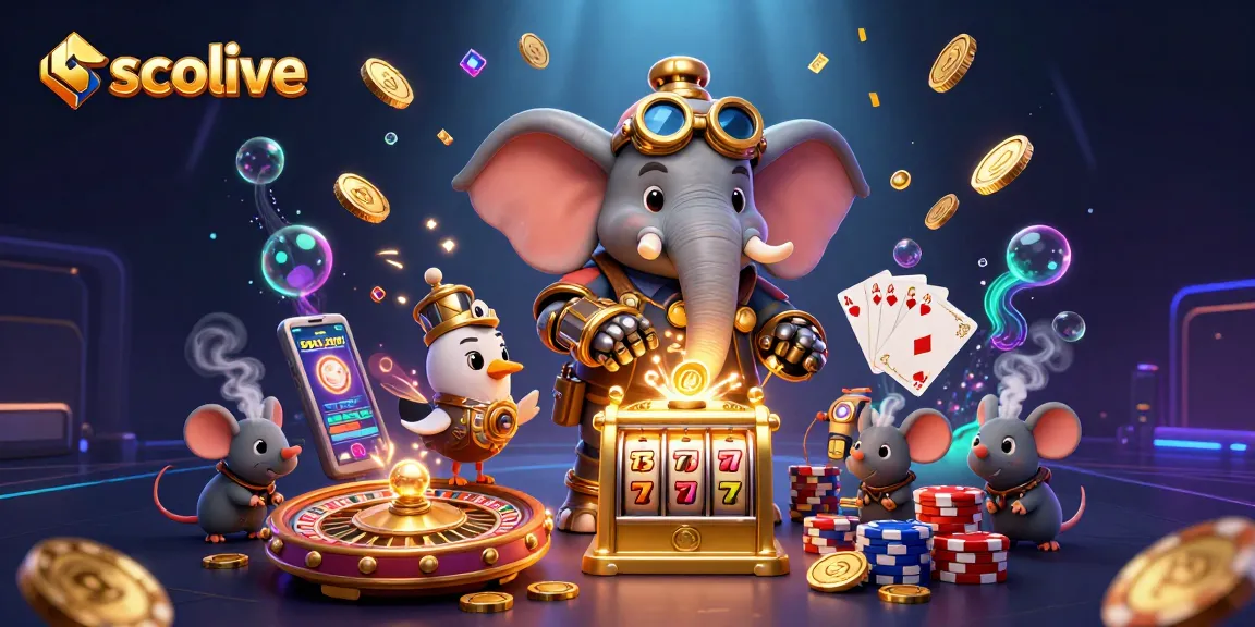 Socolive showcases a vibrant 3D steampunk scene with animated characters engaging in a thrilling gambling experience.