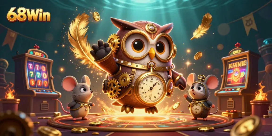 Experience the thrill of 68Win's casino adventure with 3D characters in an exciting game scene.