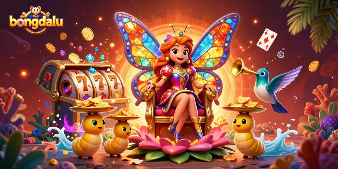 Experience thrilling gameplay with bongdalu's vibrant slot reel action in a casino-themed scene.