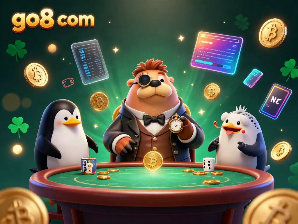 Experience the excitement of go8 com with our vibrant underwater poker scene featuring whimsical characters.