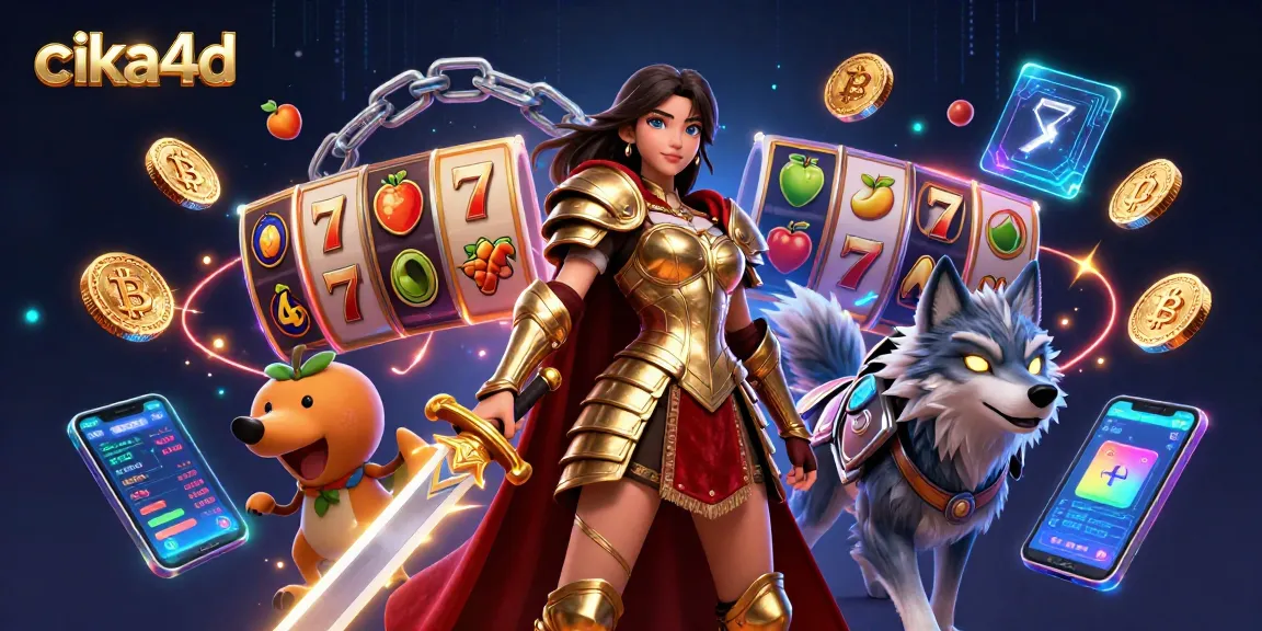 Engage in thrilling slot play with cika4d while encountering a magnificent warrior queen amidst vibrant gaming elements.