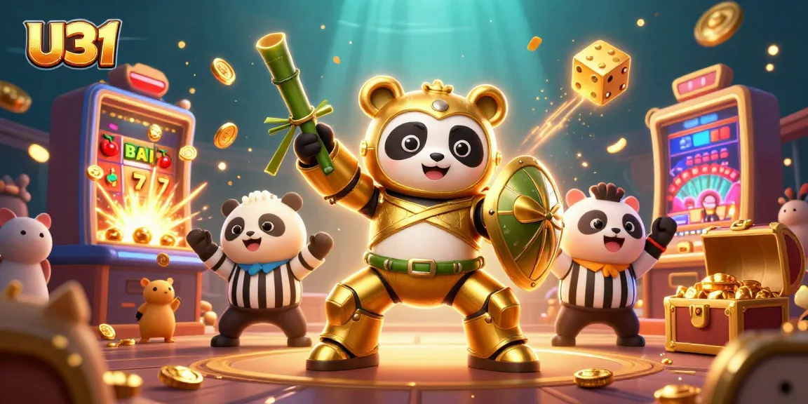 Engage with the exciting U31 online casino featuring a mech-suit golden panda and thrilling jackpot elements.