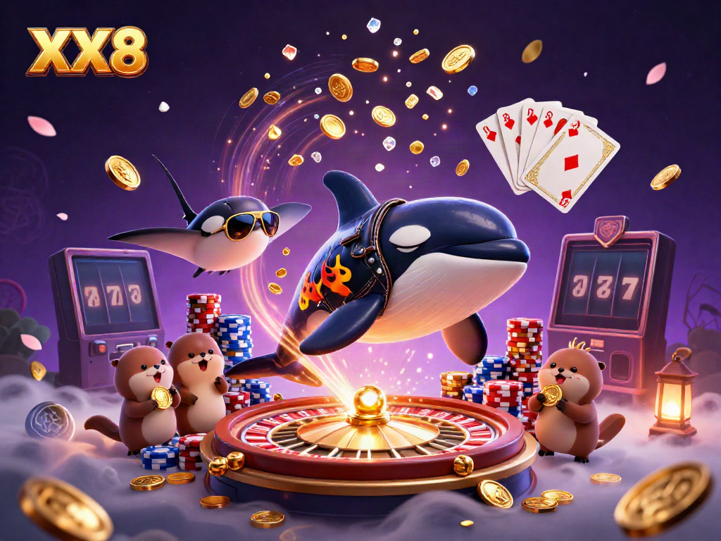 Win big at XX 8 with exciting games featuring vibrant characters and dynamic casino elements.