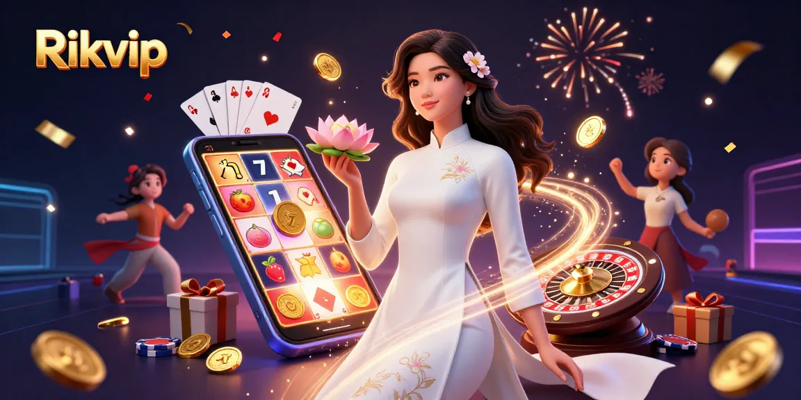Experience exciting gameplay with Rikvip's vibrant casino elements and traditional elegance.