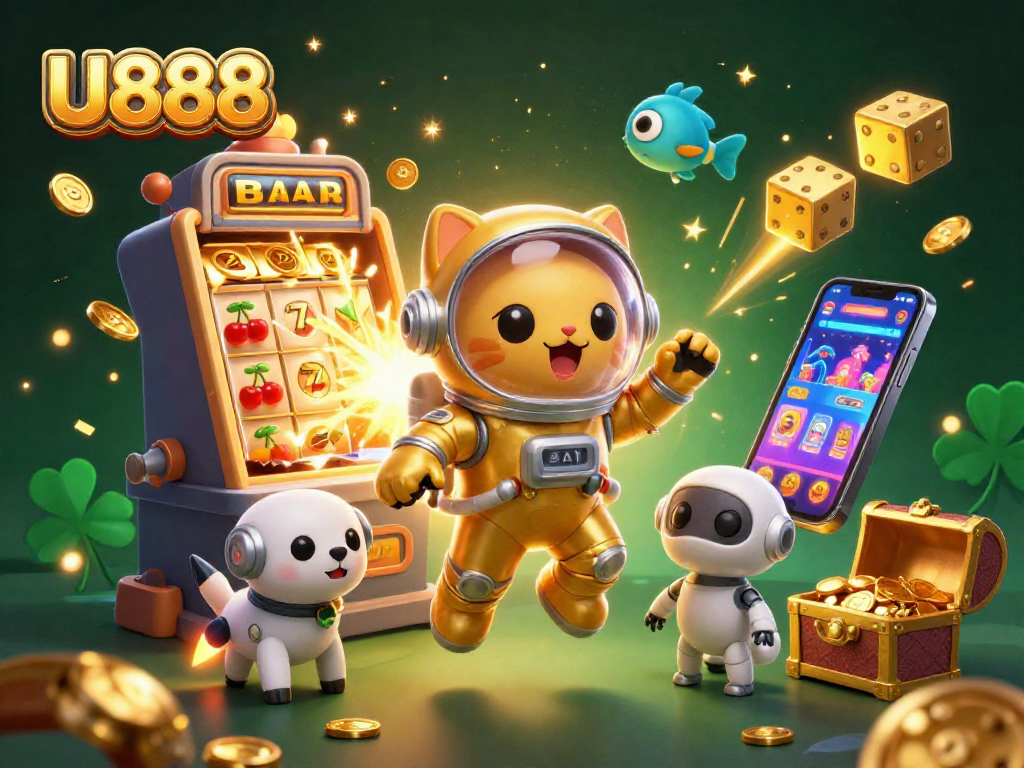 U888 offers an exciting gaming experience with vibrant characters and thrilling jackpot moments.