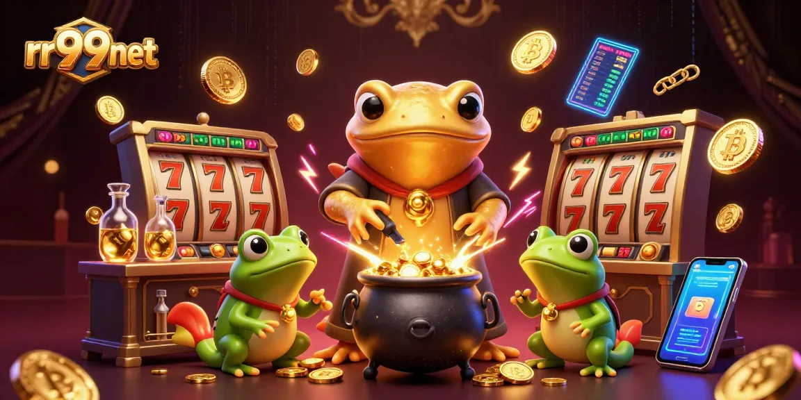 Experience jackpot excitement with rr99net's dynamic casino illustration and golden alchemists.