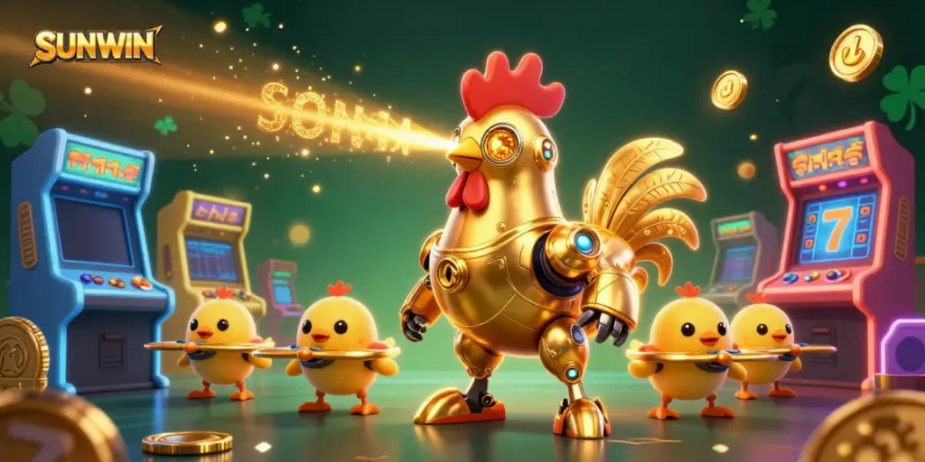 Experience thrilling gameplay with SUNWIN's dynamic casino characters amidst a vibrant gaming scene.