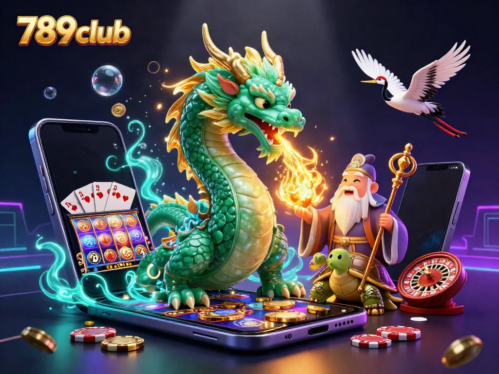 Experience thrilling gameplay at 789 club with immersive imagery of dragon and sage in a vibrant casino setting.