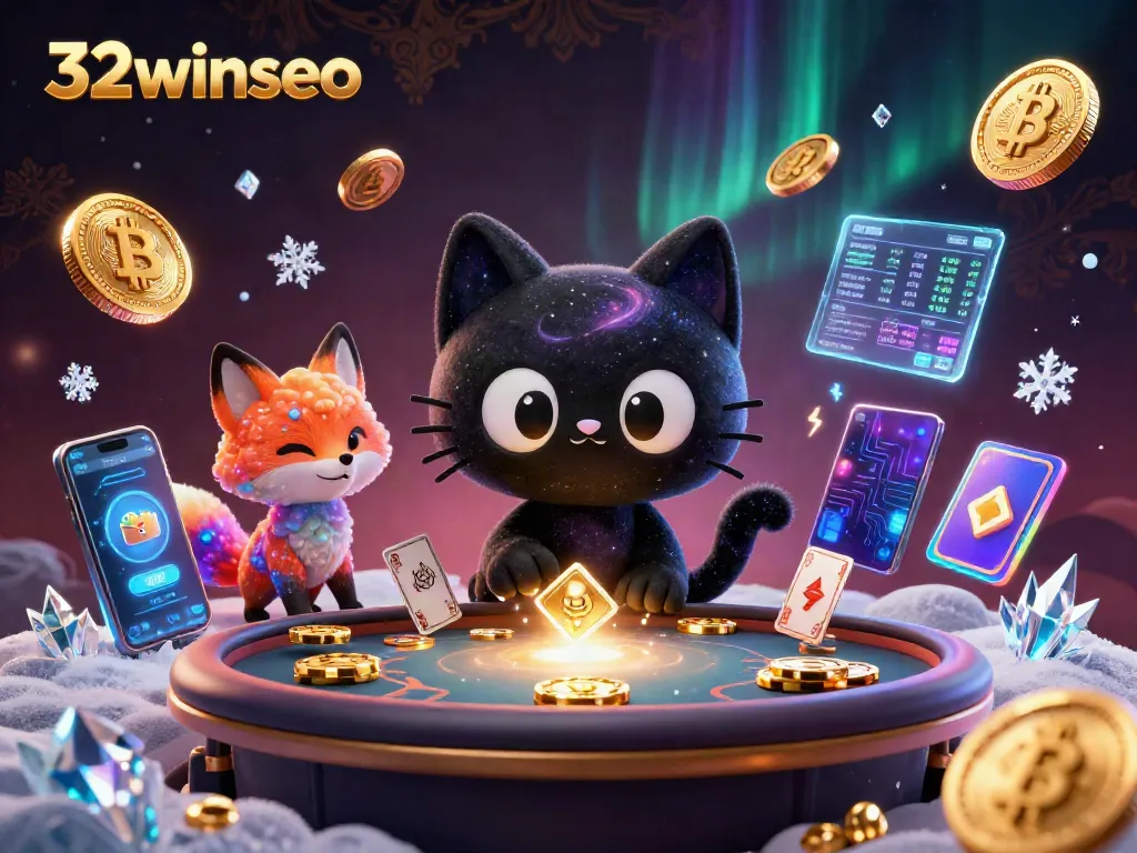 Experience thrilling action at 32winseo with a cosmic casino scene featuring a black hole cat.