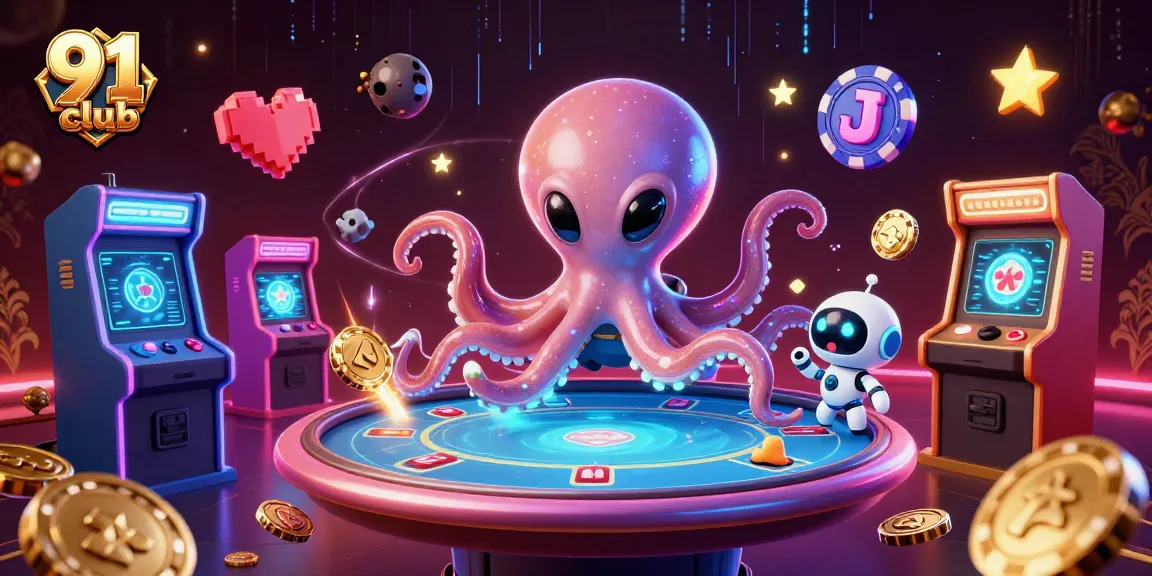 Engage with thrilling gameplay at 91 club featuring an alien octopus and interactive casino elements.