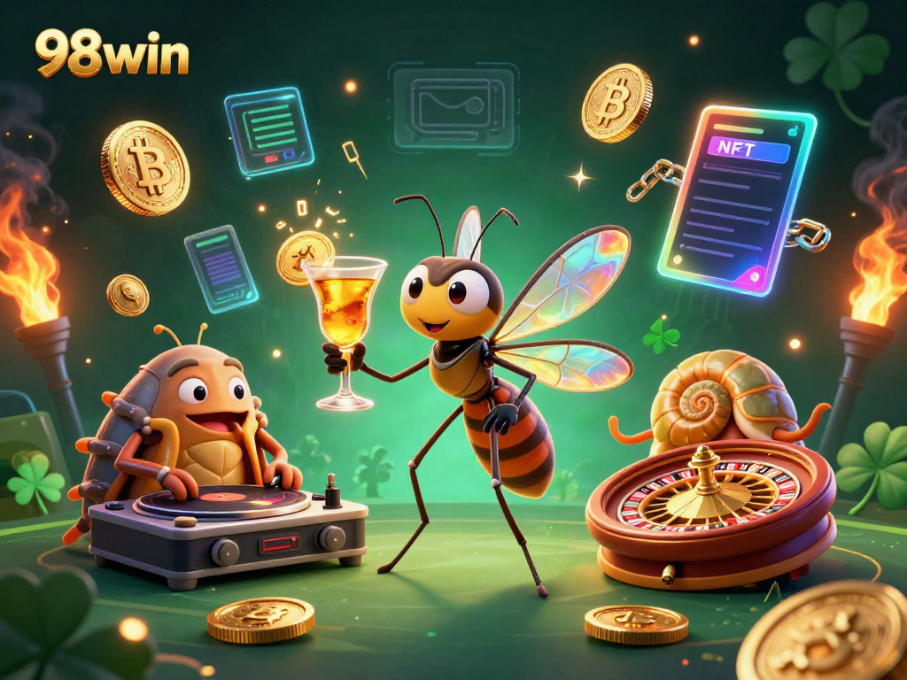 Engage with the 98win casino fantasy featuring vibrant characters and thematic gambling elements.