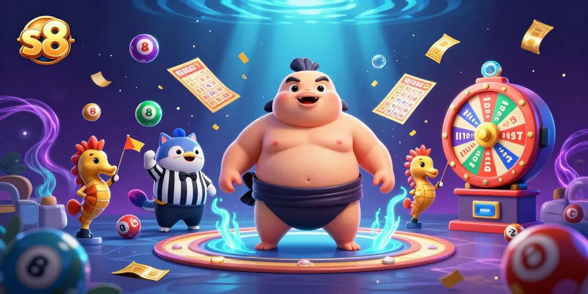 Join the fun at s8's vibrant underwater lottery game with dazzling elements and engaging characters.