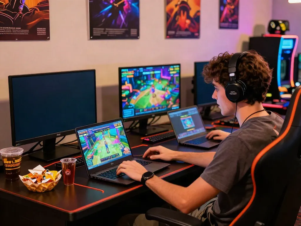 Player enjoying games at non GamStop casinos in a cozy setting