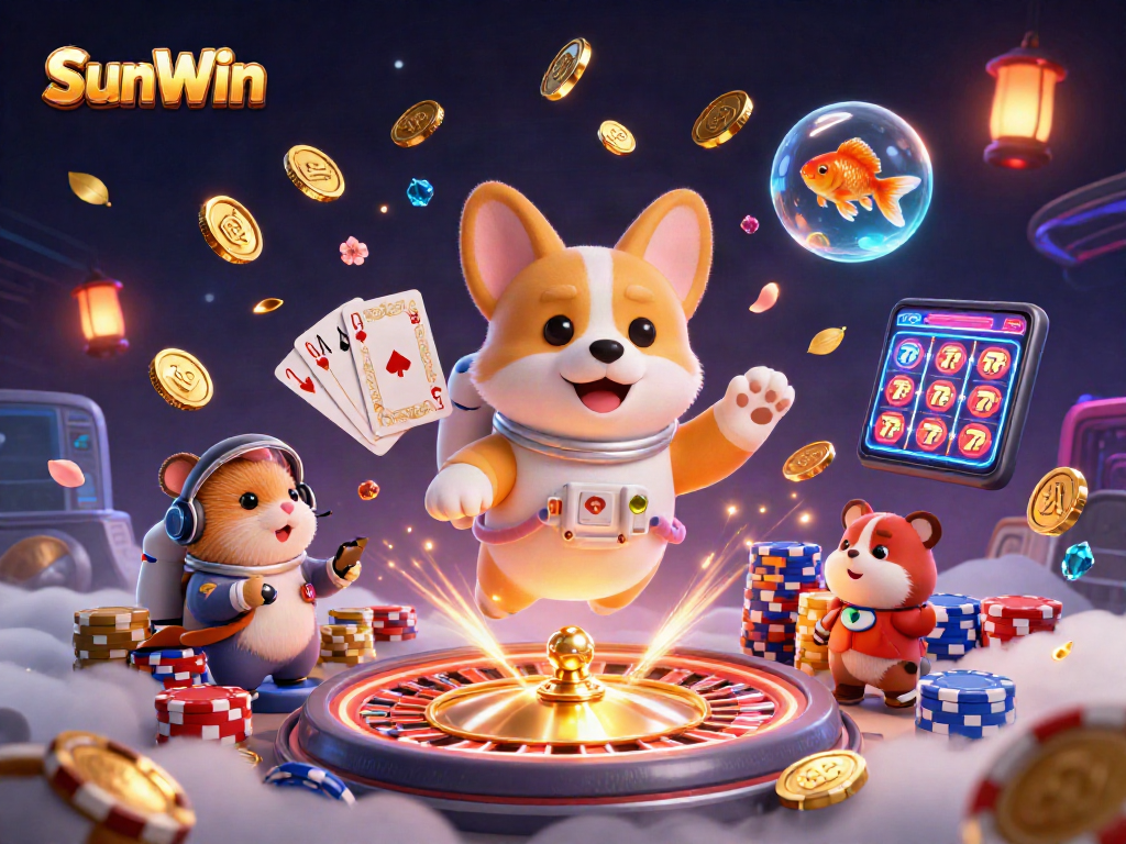 Experience SunWin's captivating casino adventure with vibrant characters and exciting game elements.