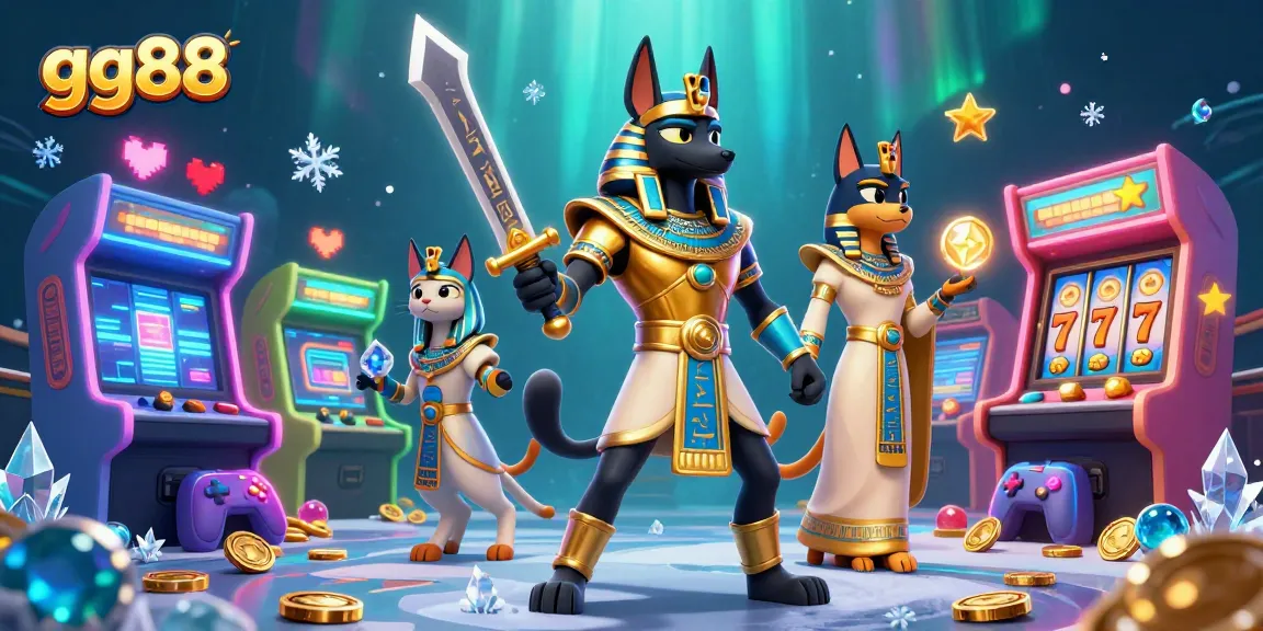 Experience the vibrant casino atmosphere at gg88 with intricate 3D characters and colorful game elements in action.