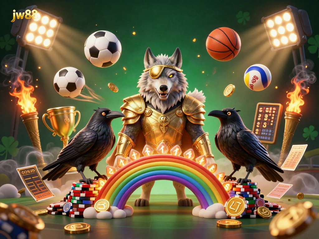 Experience jw88 with engaging high-quality casino gameplay elements featuring Odin and mythical ravens.