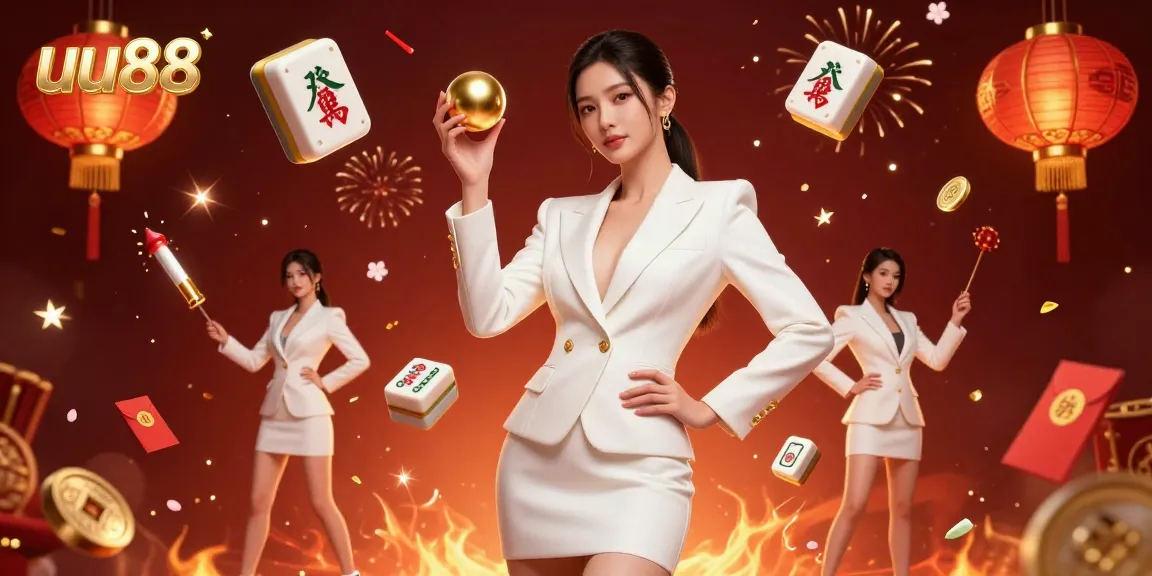 Experience thrilling gameplay with uu88's roulette ball amid luxury casino elements and festive decor.