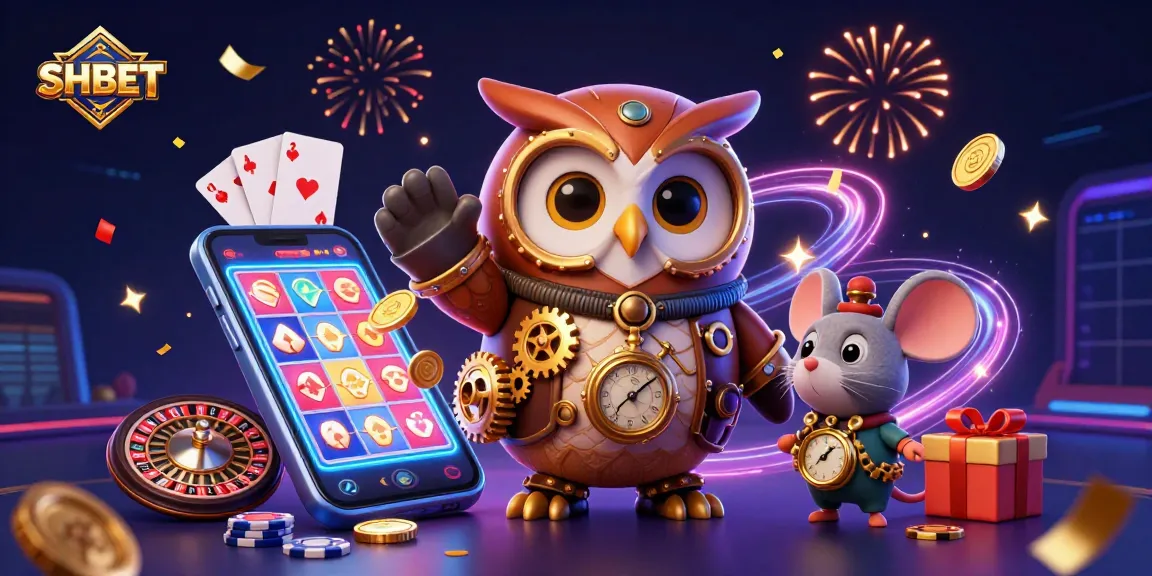 Experience the winning potential at SHBET with vibrant slot games and festive casino elements.