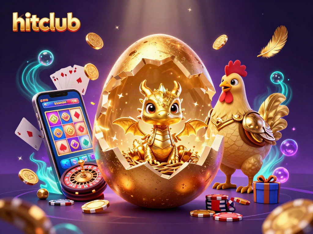 Engage with hitclub's thrilling slot experience featuring a golden dragon and casino treasures.