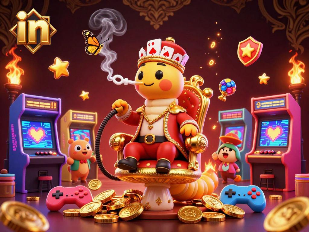 Engage in thrilling poker gameplay in a vibrant casino atmosphere featuring animated characters.