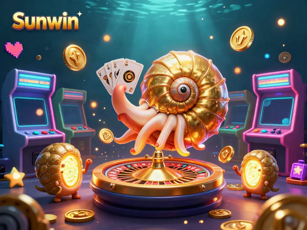 Engage with immersive gaming experiences at Sunwin's online casino with vibrant elements and characters.