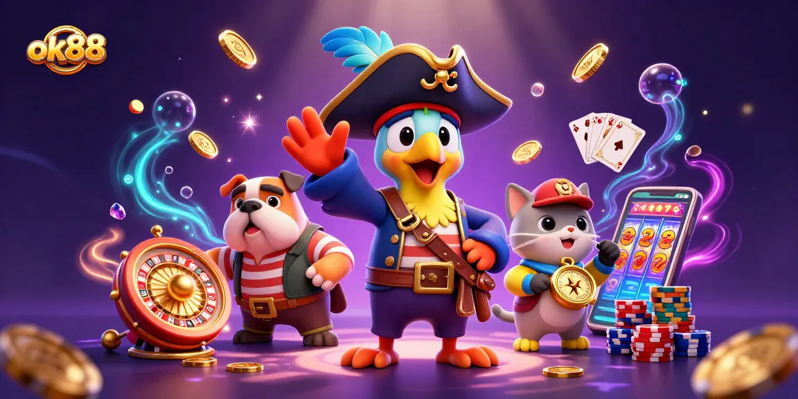 Spin the roulette and win with ok88 in a vibrant 3D casino adventure.
