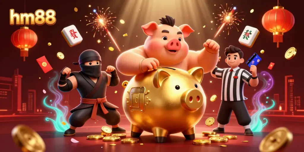 Experience the thrill of hm88 with vibrant 3D characters in an exciting casino atmosphere.