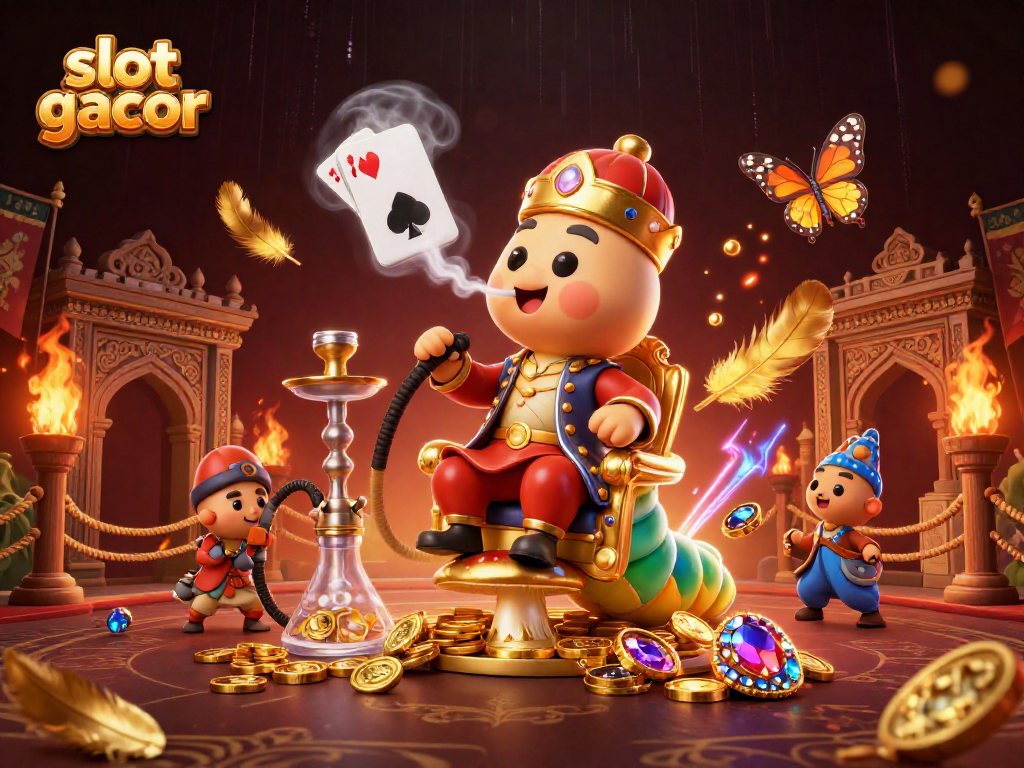 Engage with slot gacor features in this vibrant 3D casino illustration showcasing an animated scene.