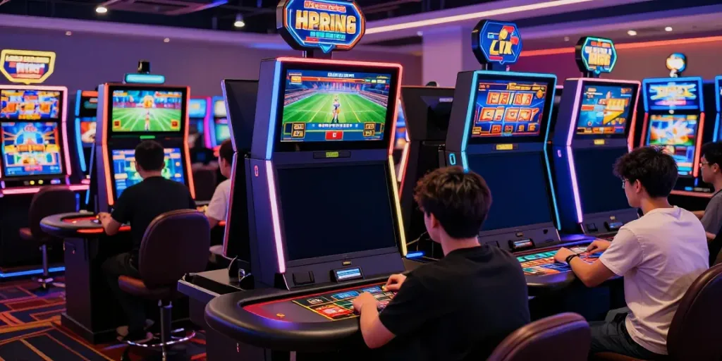Players enjoying a vibrant gaming experience on 9bet platform, showcasing dynamic games.
