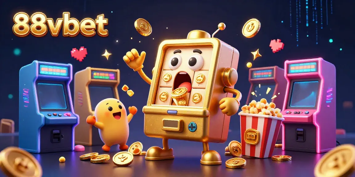 Experience exciting jackpot wins with 88vbet in this lively 3D casino illustration.