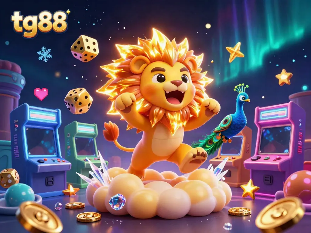 Experience thrilling gameplay with tg88 in a vibrant 3D casino scene featuring dynamic characters.