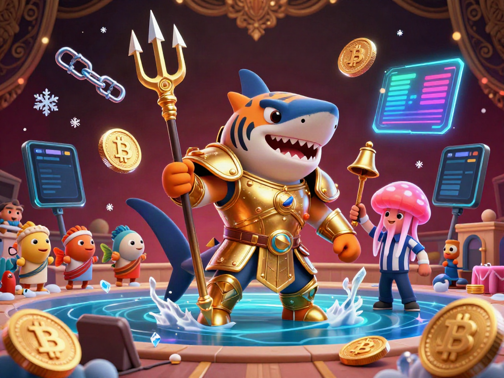 Engage in thrilling casino adventures with XX 8, featuring the tiger shark and vibrant crypto elements in action.