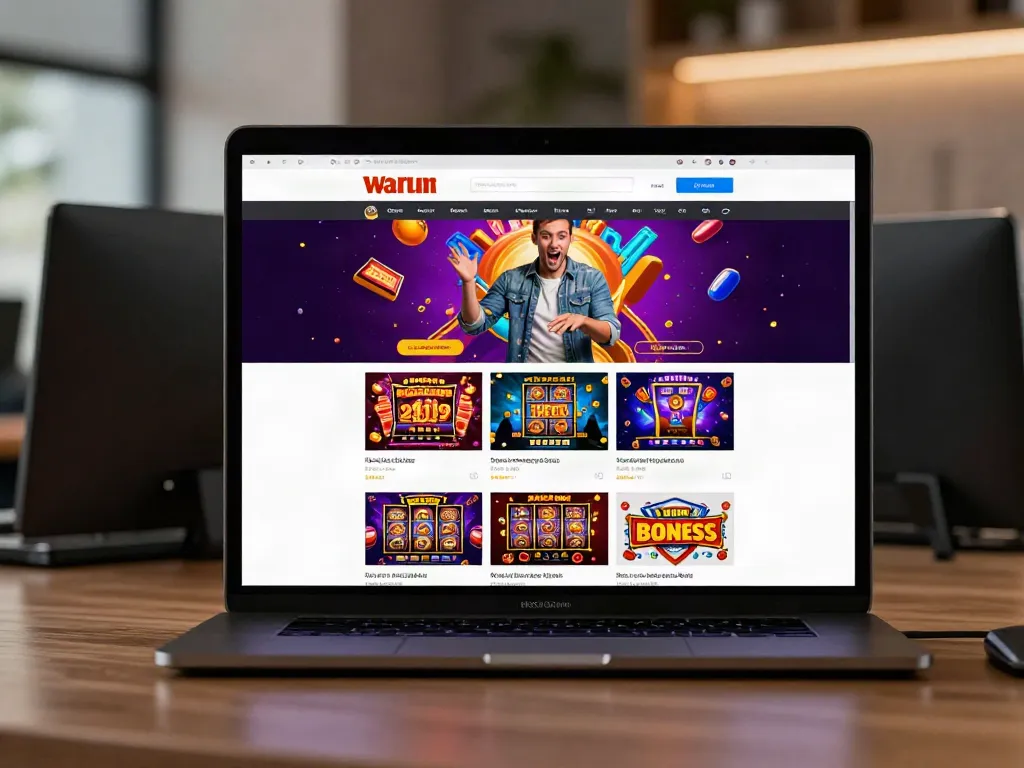 Engaging online casino interface showcasing non gamstop casinos on laptop.