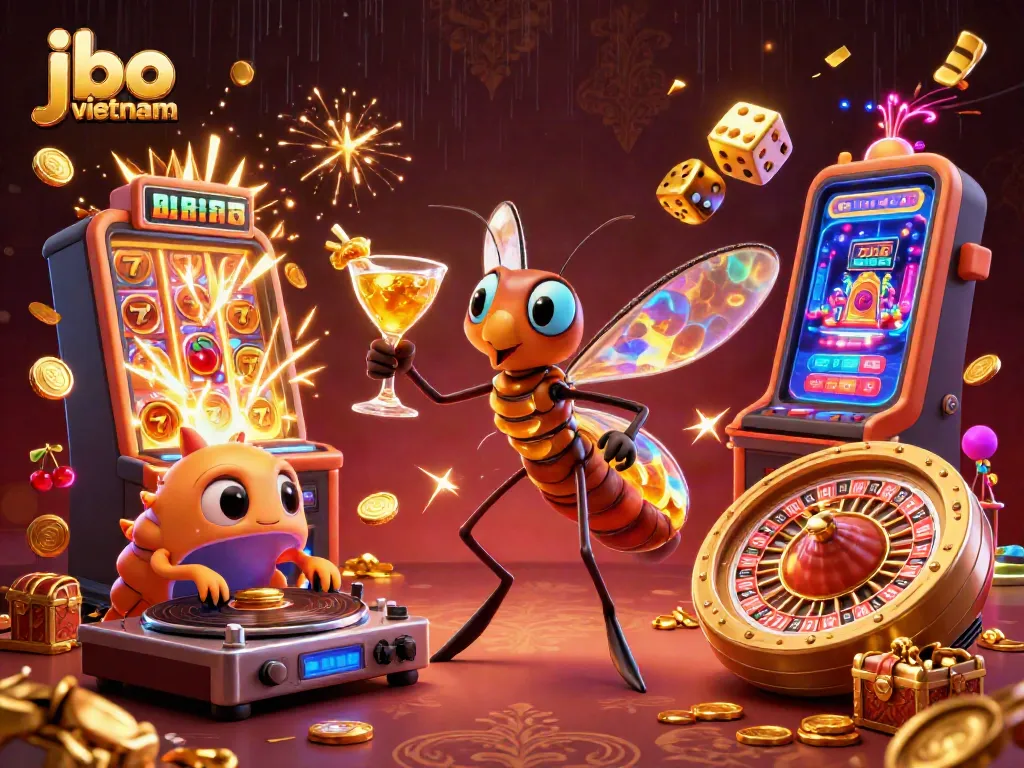 Experience thrilling gameplay at jbo vietnam with animated casino characters, golden roulette, and jackpot excitement.