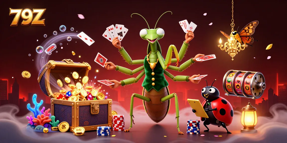 Bettors enjoy the exciting world of 79Z with a vibrant 3D casino scene showcasing thrilling games.