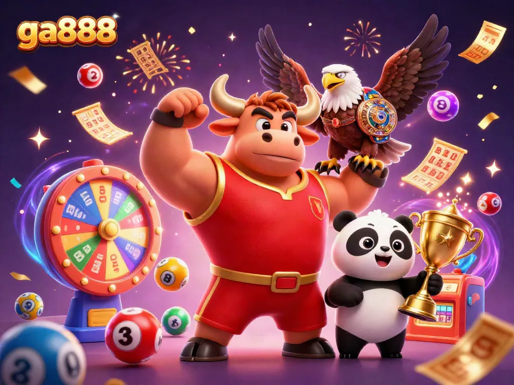 Experience thrilling wins with ga888 in this vibrant casino scene filled with exciting game elements.