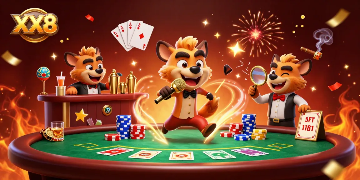 Experience the excitement of XX8 with a comedy casino club scene featuring hyenas!