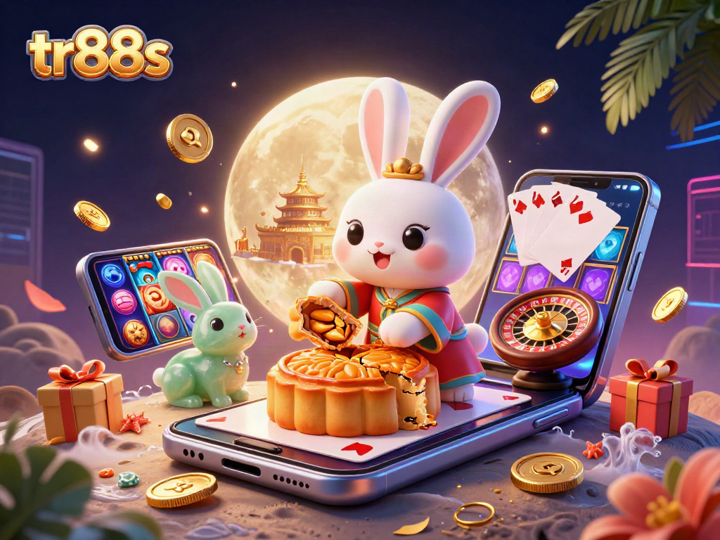Experience tr88s through an animated lunar casino scene filled with action and rich gambling elements.