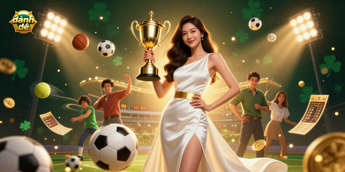 Engage in đánh đề online with a stunning winner, showcasing sports betting excitement and trophy triumph.