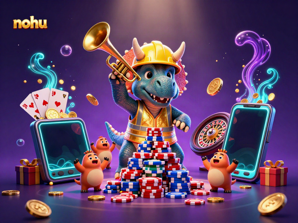Experience thrilling jackpots with nohu's vibrant slot games and celebrating characters in action.
