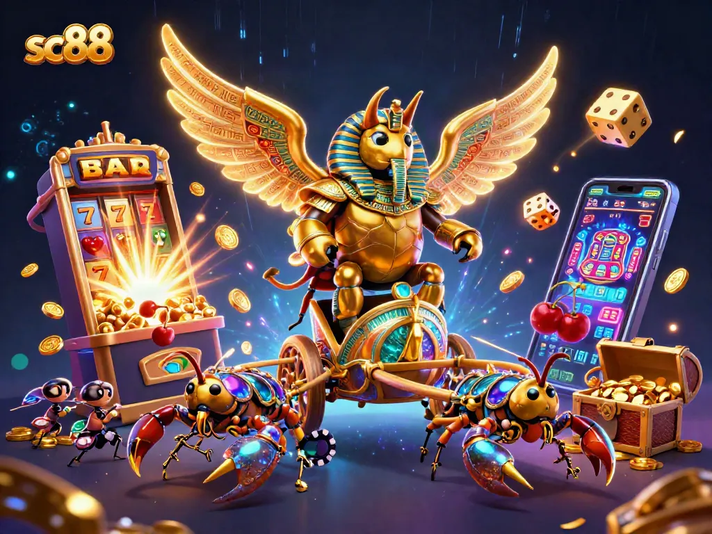 Experience thrilling gameplay with sc88 and a vibrant casino scene filled with treasures and dynamic action.